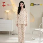 Bird Print Knit Cotton Pajama Set - Image 11