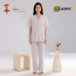 Classic Notch Collar Short Sleeve Pajama Set - Image 7