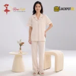 Classic Notch Collar Short Sleeve Pajama Set - Image 11
