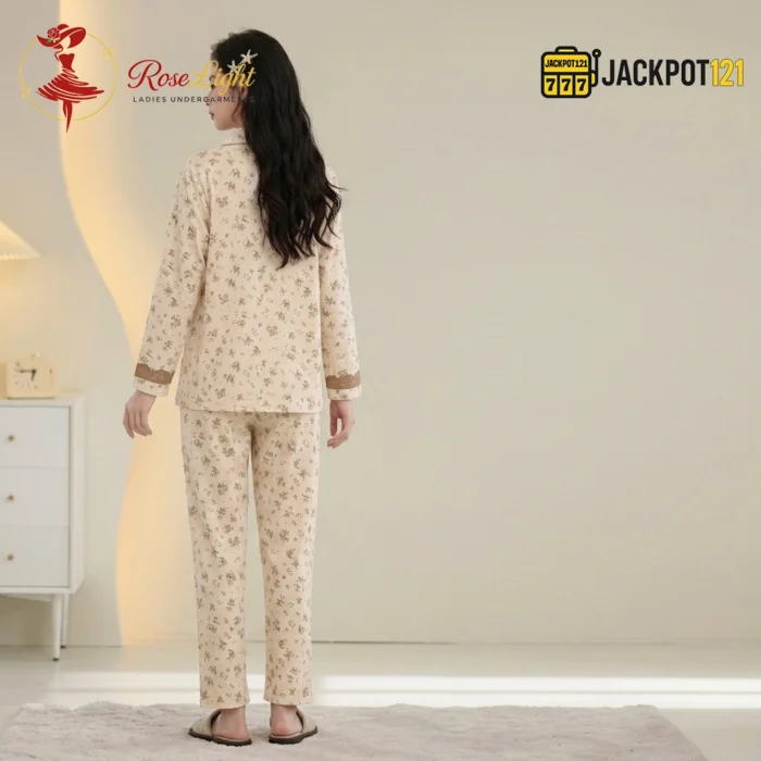 Meadow Floral Knit Cotton Pajama Set - Image 7