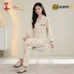 Meadow Floral Knit Cotton Pajama Set - Image 8
