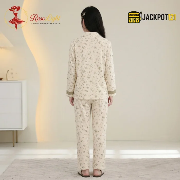 Meadow Floral Knit Cotton Pajama Set - Image 13