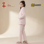 Notch Collar Chenille Fleece Pajama Set - Image 5