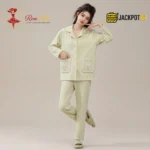 Notch Collar Chenille Fleece Pajama Set - Image 7