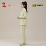 Notch Collar Chenille Fleece Pajama Set - Image 8