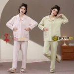 Notch Collar Chenille Fleece Pajama Set