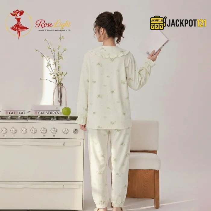 Petal Doll Collar Cotton Pajama Set - Image 7