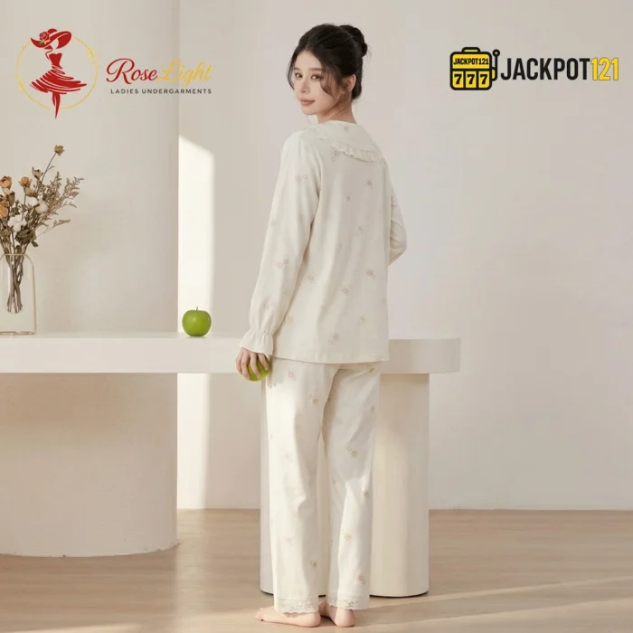 Petal Doll Collar Cotton Pajama Set - Image 17