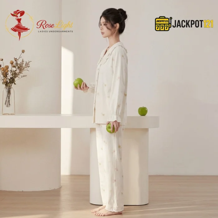 Petal Doll Collar Cotton Pajama Set - Image 19