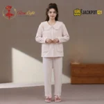 Peter Pan Collar Chenille Fleece Pajama Set - Image 5