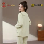 Peter Pan Collar Chenille Fleece Pajama Set - Image 12