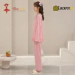 Ruffle Collar Two-Piece Pajama Set - Image 3