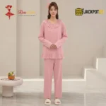 Ruffle Collar Two-Piece Pajama Set - Image 4