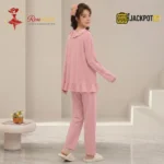 Ruffle Collar Two-Piece Pajama Set - Image 5