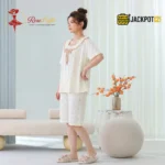 Sailor Bow Collar Short Sleeve Cotton Pajama Set - Image 10