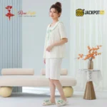 Sailor Bow Collar Short Sleeve Cotton Pajama Set - Image 16