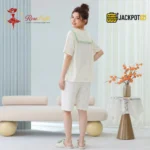 Sailor Bow Collar Short Sleeve Cotton Pajama Set - Image 18