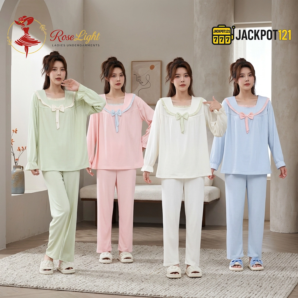 Sailor Collar Two-Piece Pajama Set Sailor Collar Two-Piece Pajama Set - Image 1