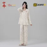 Vintage Bloom Cotton Pajama Set - Image 2