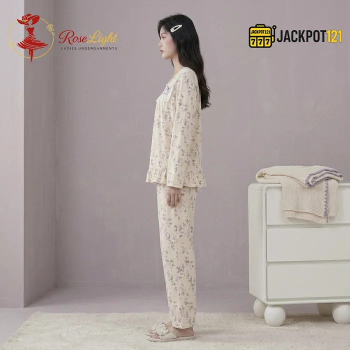 Vintage Bloom Cotton Pajama Set - Image 4