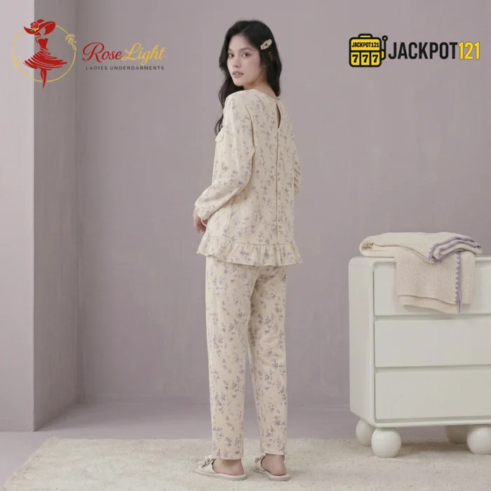 Vintage Bloom Cotton Pajama Set - Image 6