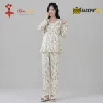 Vintage Bloom Cotton Pajama Set - Image 8