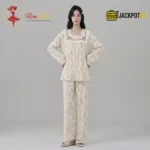 Vintage Bloom Cotton Pajama Set - Image 11