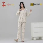 Vintage Bloom Cotton Pajama Set - Image 14