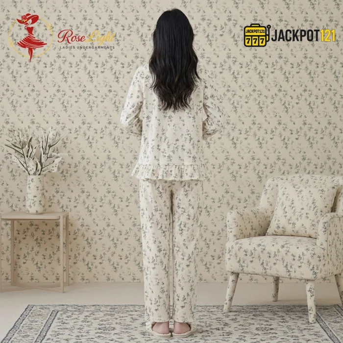 Vintage Bloom Cotton Pajama Set - Image 19