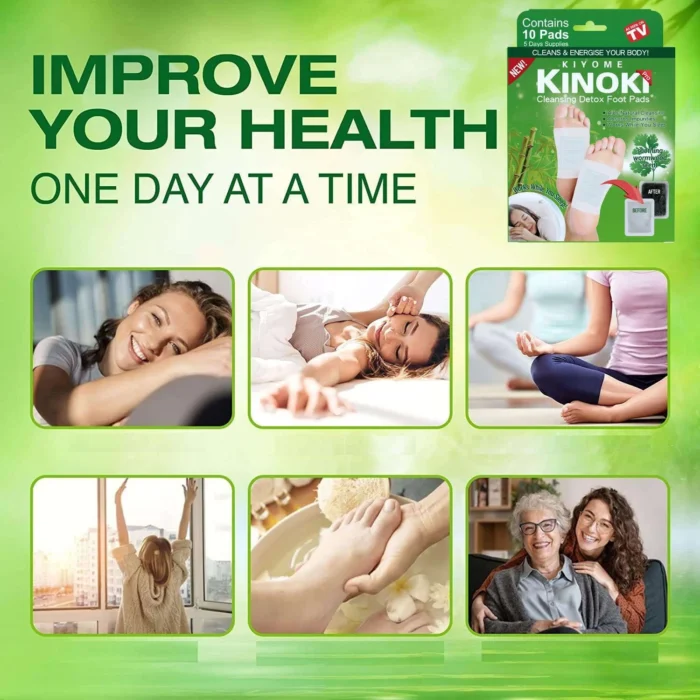 Kinoki Wormwood Herbal Foot Pads – Deep Cleansing Overnight Foot Care Patches (10 Pcs) - Image 4